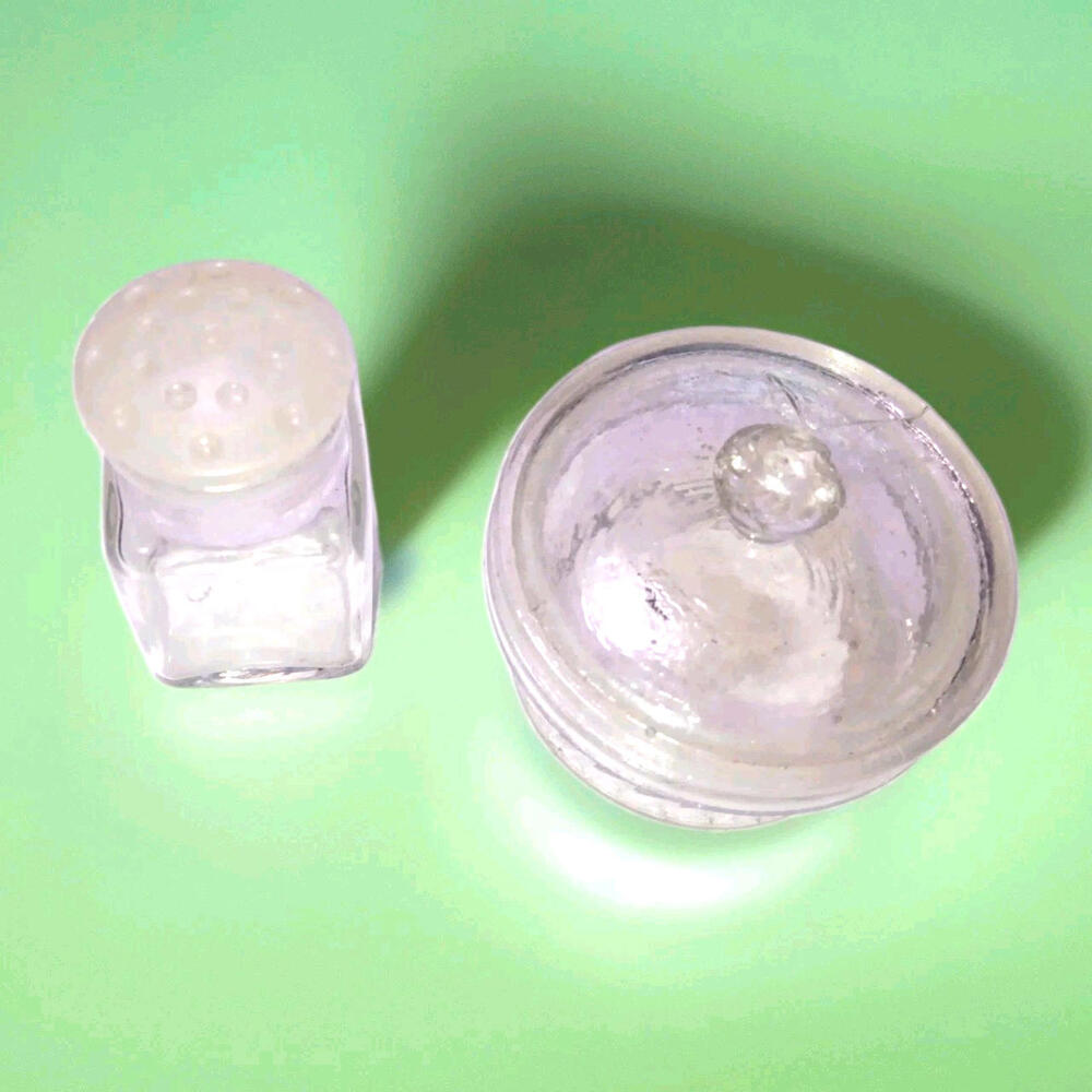 Miniature Glass Kitchen Food Savers W Lids  1 1/2 Inches dollhouse Germany 27